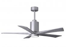  PA5-BN-BW-52 - Patricia-5 five-blade ceiling fan in Brushed Nickel finish with 52” solid barn wood tone blades