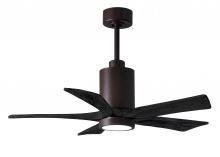  PA5-TB-BK-42 - Patricia-5 five-blade ceiling fan in Textured Bronze finish with 42” solid matte black wood blad