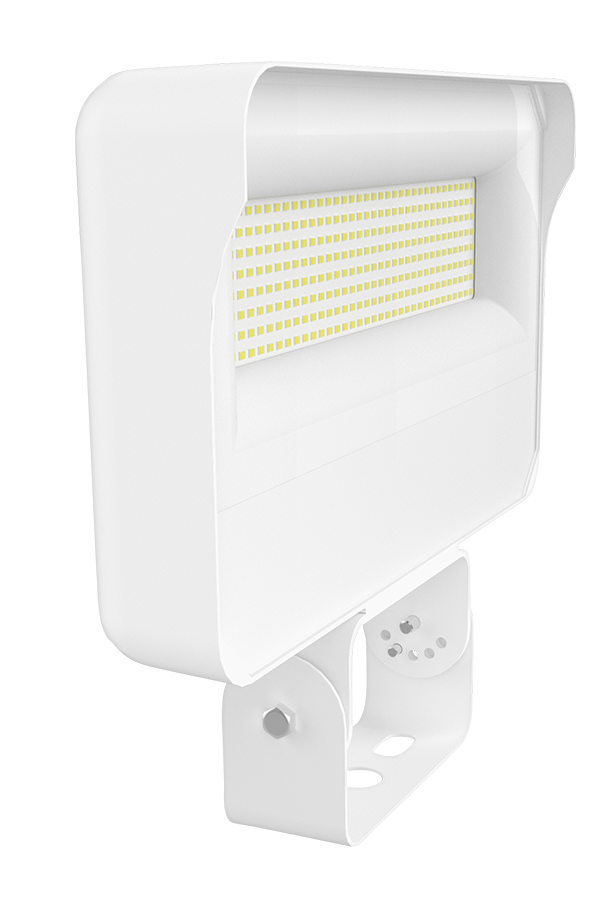 Floodlights, 17979 lumens, X34, 130W,  trunnion mount, 80CRI 4000K, white, 120-277V, 0-10V dimming