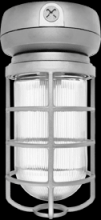  VX2F42-3/4 - Vaporproof, 3200 lumens, CFL, ceiling mount, 42W, QT, 3/4 inch, with Glass globe, cast guard