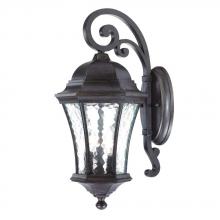  3612BC - Waverly Collection Wall-Mount 3-Light Outdoor Black Coral Light Fixture