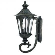  61561BC - Marietta Collection Wall-Mount 3-Light Outdoor Black Coral Light Fixture