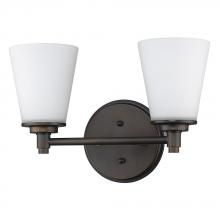  IN41341ORB - Conti Indoor 2-Light Bath W/Glass Shades In Oil Rubbed Bronze