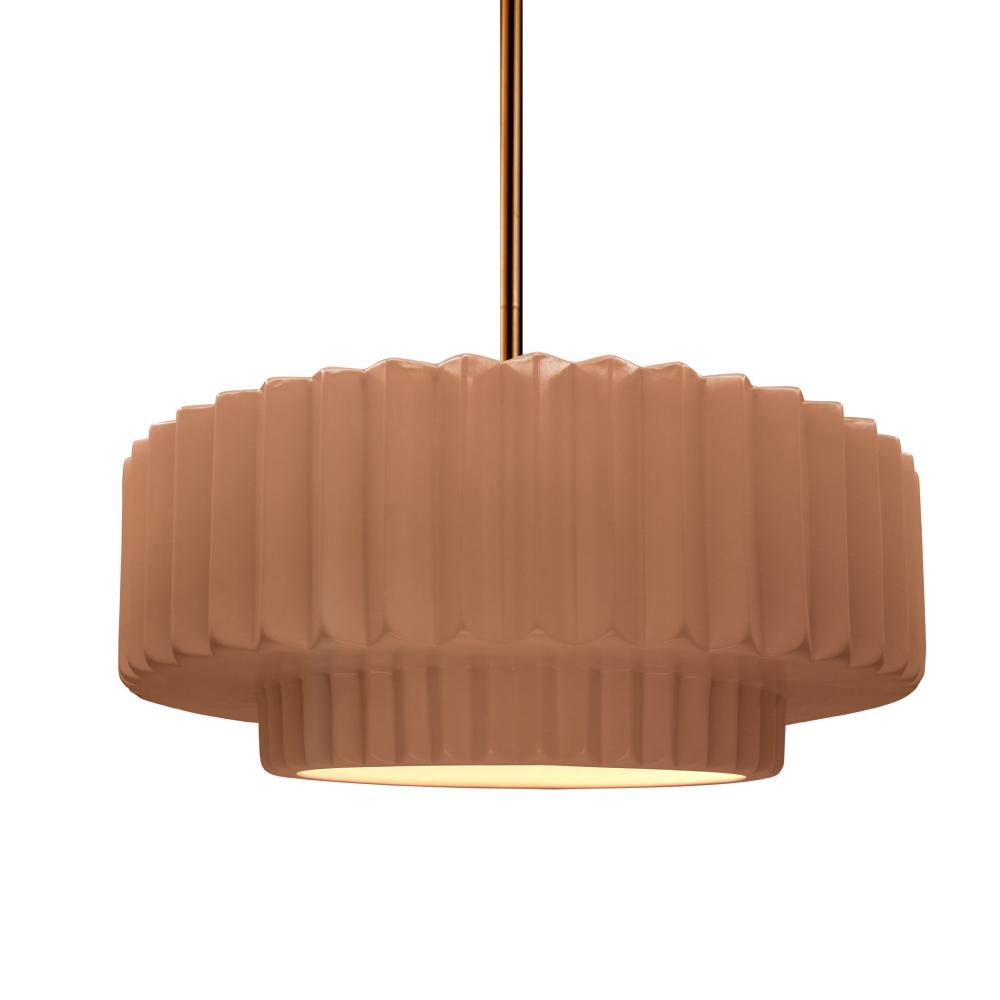 Medium Tier Pleated LED Pendant