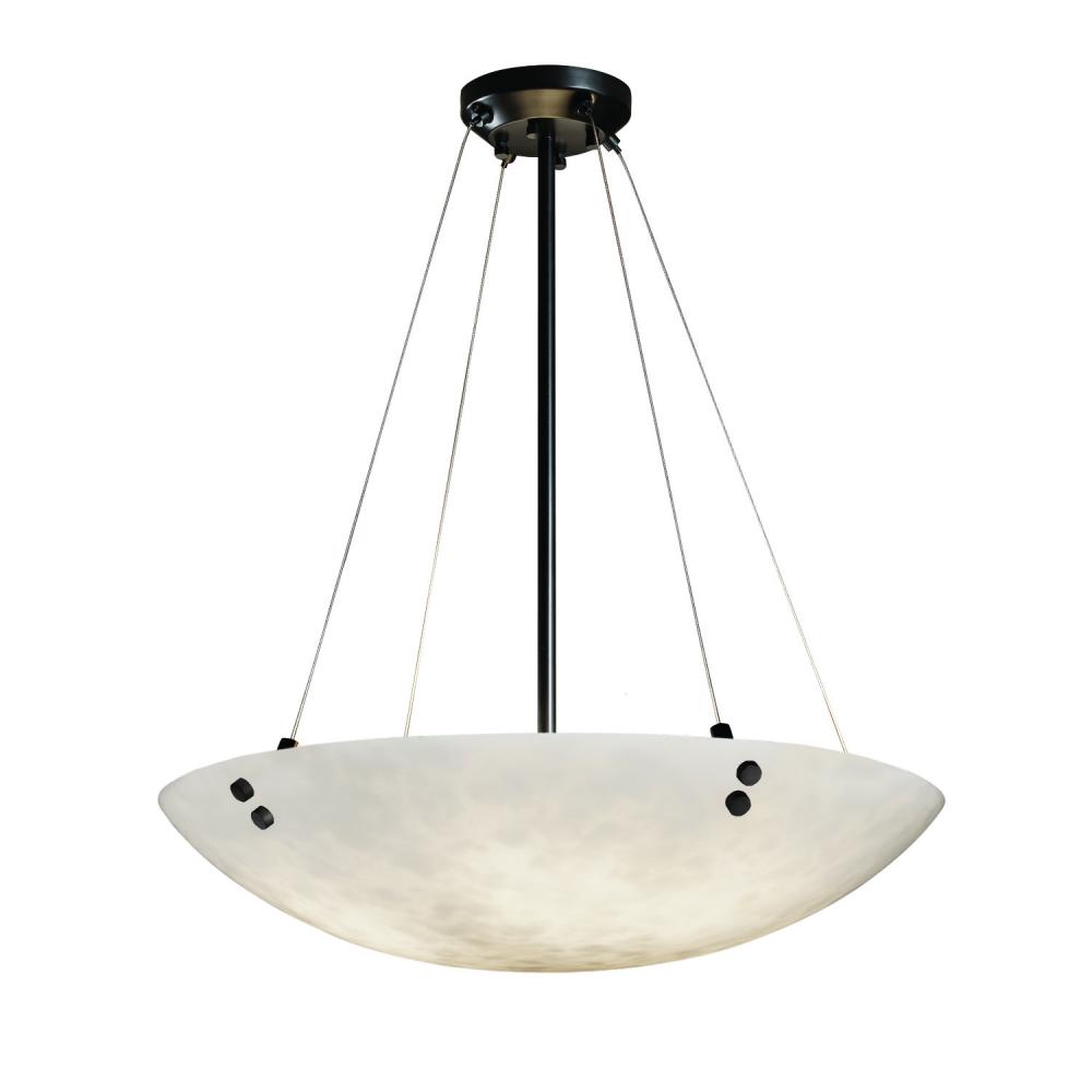 60" LED Pendant Bowl w/ Pair Cylindrical Finials