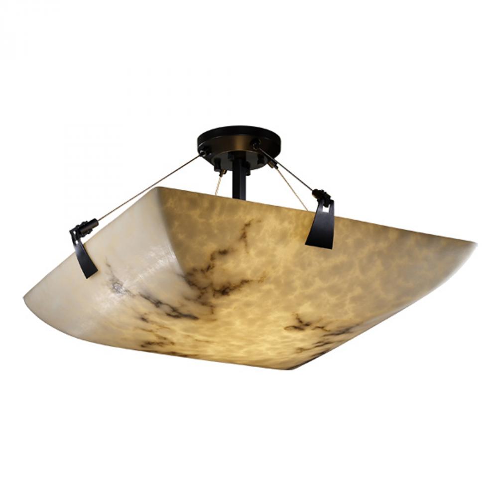 24" LED Semi-Flush Bowl w/ Tapered Clips