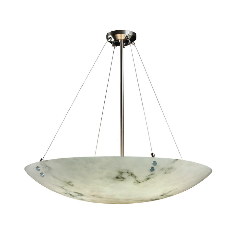 48" LED Pendant Bowl w/ PAIR CYLINDRICAL FINIALS