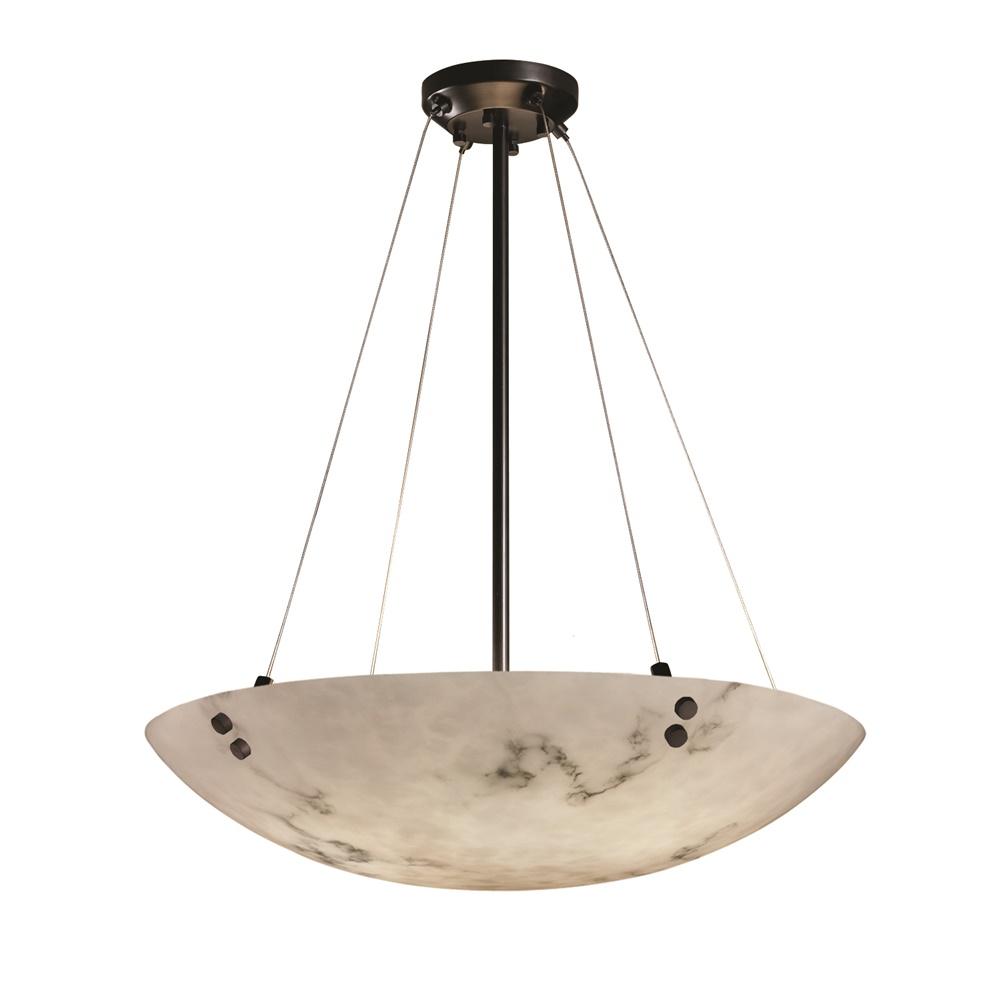 60" LED Pendant Bowl w/ Pair Cylindrical Finials