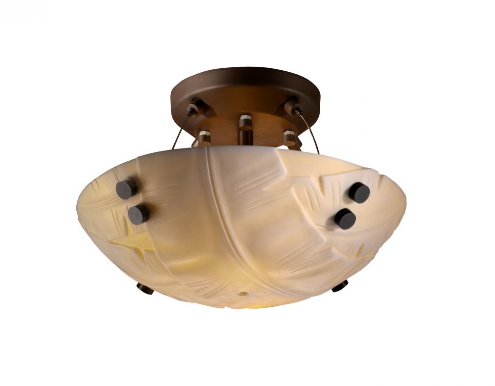 14" LED Semi-Flush Bowl w/ Finials