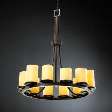  CNDL-8763-10-CREM-DBRZ - Dakota 12-Light Ring Chandelier (Tall)