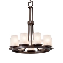  FSN-8766-10-FRCR-DBRZ - Dakota 9-Light Ring Chandelier