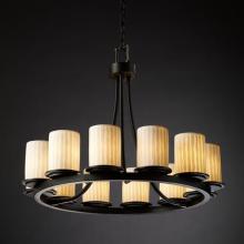  POR-8768-10-WAVE-DBRZ - Dakota 12-Light Ring Chandelier (Short)