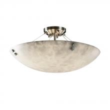  CLD-9652-35-DBRZ-F4 - 24" Semi-Flush Bowl w/ Large Square w/ Point Finials