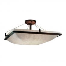 Justice Design Group CLD-9781-25-DBRZ-LED3-3000 - 18" Square LED Semi-Flush Bowl w/ Ring