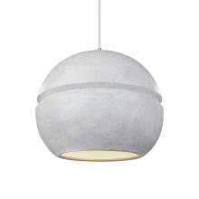  CER-6415-CONC-ABRS-WTCD-LED2-1400 - Large Sphere 1-Light LED Pendant