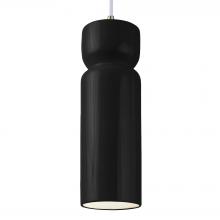  CER-6510-BLK-ABRS-WTCD - Tall Hourglass Pendant