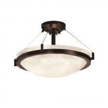  CLD-9681-35-DBRZ-LED3-3000 - 18" LED Semi-Flush Bowl w/ Ring