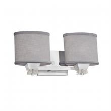 Justice Design Group FAB-8472-30-GRAY-CROM-LED2-1400 - Ardent 2-Light LED Bath Bar