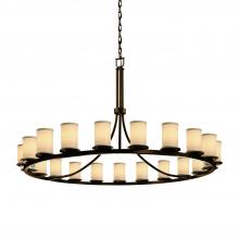  FAB-8716-10-CREM-DBRZ - Dakota 21-Light 1-Tier Ring Chandelier