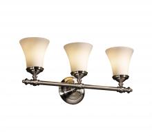 Justice Design Group FSN-8523-20-OPAL-NCKL-LED3-2100 - Tradition 3-Light LED Bath Bar