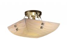  PNA-9650-25-WAVE-NCKL-F2-LED2-2000 - 14" LED Semi-Flush Bowl w/ Finials