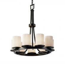  POR-8766-10-PLET-MBLK-LED9-6300 - Dakota 9-Light Ring LED Chandelier