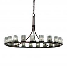  WGL-8716-10-GRCB-DBRZ - Dakota 21-Light 1-Tier Ring Chandelier