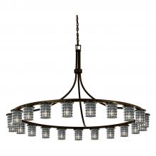  WGL-8736-10-GRCB-DBRZ-LED21-14700 - Dakota Downlight 21-Light 1-Tier LED Chandelier