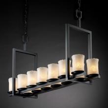  GLA-8769-16-WHTW-MBLK-LED14-9800 - Dakota 14-Light Bridge LED Chandelier (Short)