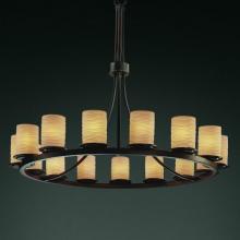  POR-8715-10-BANL-DBRZ - Dakota 15-Light 1-Tier Ring Chandelier