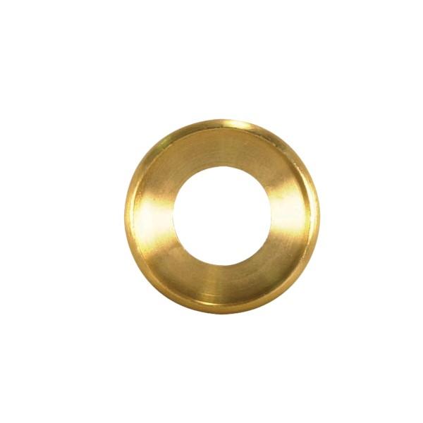 Turned Brass Check Ring; 1/4 IP Slip; Unfinished; 1-1/8" Diameter