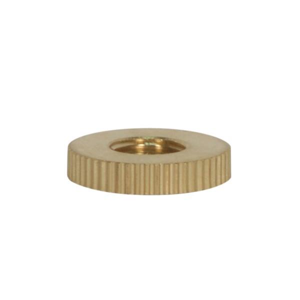 Knurl Solid Brass Check Ring; 1/8 IP Tapped; 7/8" Diameter