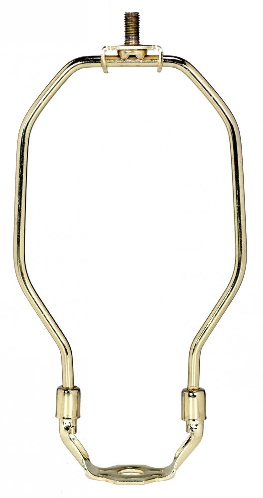 Light Duty Harp; Polished Brass Finish; 6-1/2" Height; 1/8 IP Saddle; 1/4-27 Thread; 125 Carton