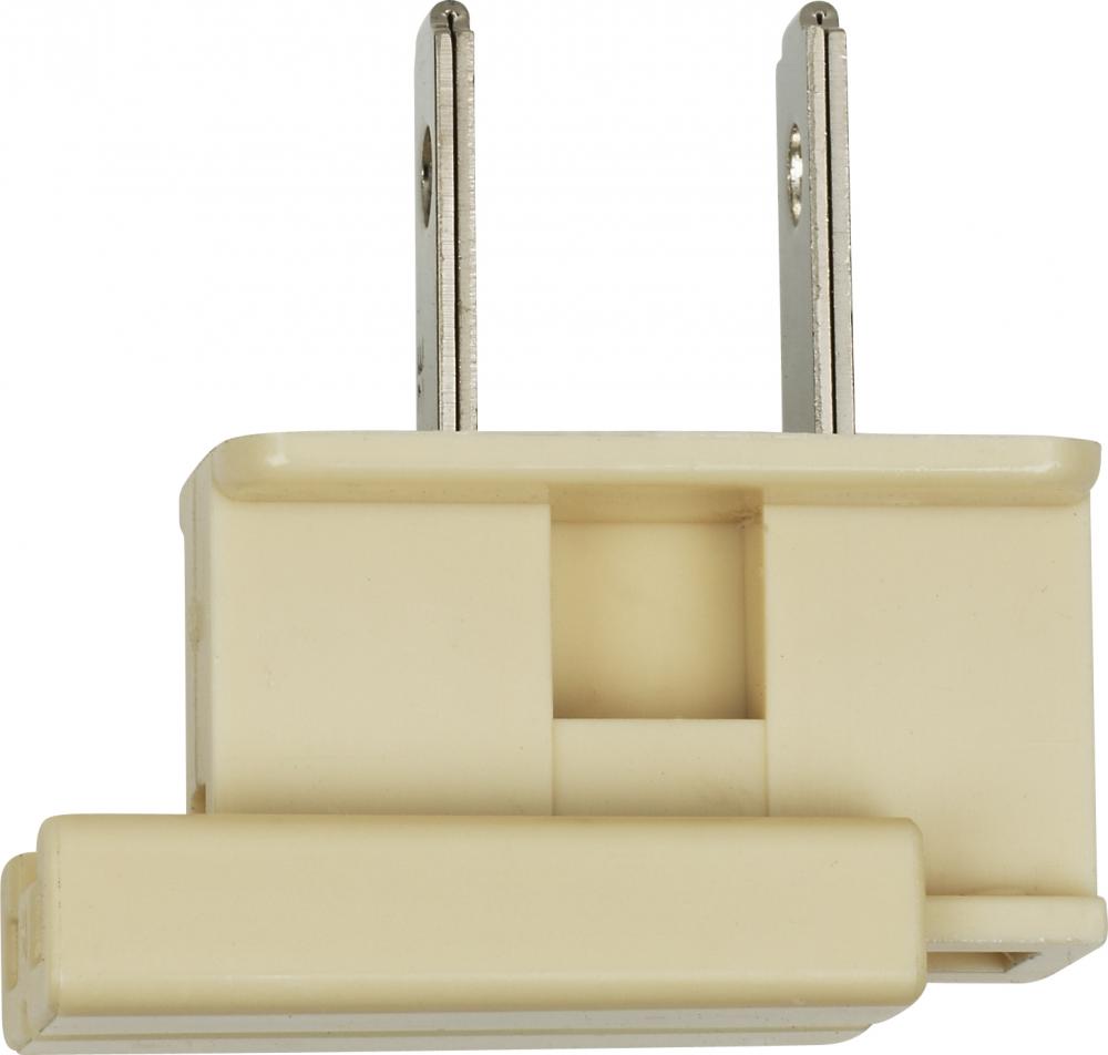 Slide Plug; Polarized; 18/2-SPT-1; 8A-125V; Ivory Finish