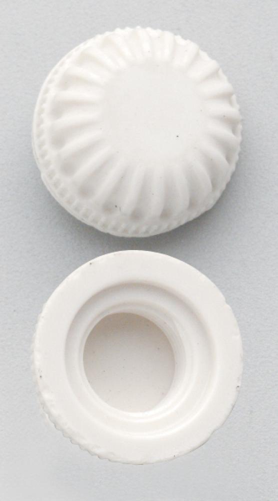 2 Plastic Lock-Up Caps; White Finish