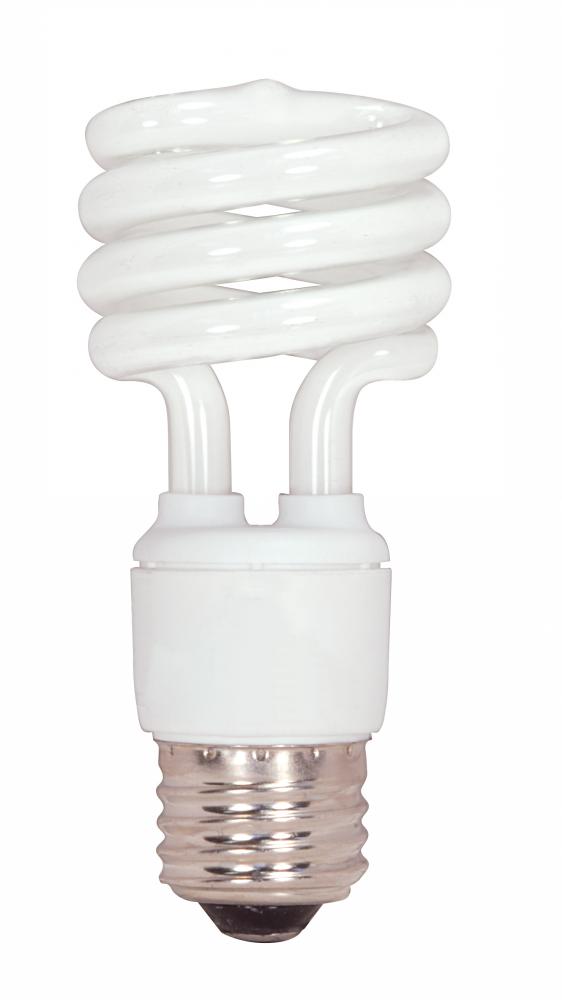 15 Watt; Mini Spiral Compact Fluorescent; 4100K; 82 CRI; Medium base; 120 Volt