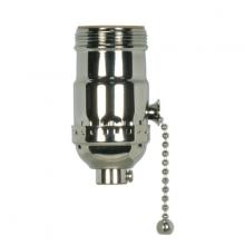  80/1037 - On-Off Pull Chain Socket; 1/8 IPS; 3 Piece Stamped Solid Brass; Polished Nickel Finish; 660W; 250V;