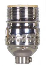  80/1039 - Short Keyless Socket; 1/8 IPS; 3 Piece Stamped Solid Brass; Polished Nickel Finish; 660W; 250V; Uno