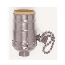  80/1099 - On-Off Pull Chain Socket; 1/8 IPS; Aluminum; Nickel Finish; 660W; 250V; With Set Screw