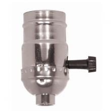  80/1101 - On-Off Turn Knob Socket With Removable Knob; 1/8 IPS; Nickel Finish; 250W; 250V; With Set Screw