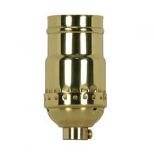  80/1175 - 3-Way (2 Circuit) Keyless Socket; 1/8 IPS; 3 Piece Stamped Solid Brass; Polished Brass Finish; 660W;