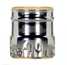  80/1472 - 3 Piece Solid Brass Shell With Paper Liner; Short Keyless; Polished Nickel Finish