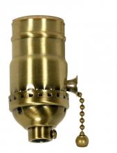  80/1739 - On-Off Pull Chain Socket; 1/8 IPS; 3 Piece Stamped Solid Brass; Satin Brass Finish; 660W; 250V