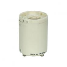  80/1852 - Smooth Phenolic Self-Ballasted CFL Lampholder; 277V, 60Hz, 0.15A; 13W G24q-1 And GX24q-1; 2"