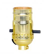  80/2137 - On-Off Push Thru Socket With Side Outlet; For SPT-2; 1/8 IPS; Aluminum; Brite Gilt Finish; 660W;