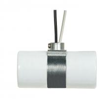  80/2492 - Twin Porcelain Socket With Top Bracket; Pre-Wired; 1/8 IPS; 9" AWM B/W 150C; CSSNP Screw Shell;