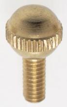  90/035 - Solid Brass Thumb Screw; Burnished and Lacquered; 8/32 Ball Head; 3/8" Length