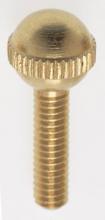  90/037 - Solid Brass Thumb Screw; Burnished and Lacquered; 8/32 Ball Head; 5/8" Length