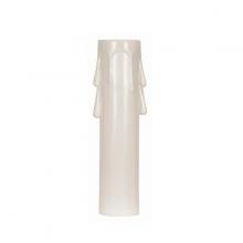  90/1256 - Plastic Drip Candle Cover; White Plastic Drip; 13/16" Inside Diameter; 7/8" Outside