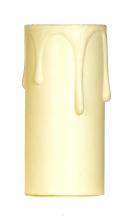  90/1507 - Plastic Drip Candle Cover; Ivory Plastic Drip; 13/16" Inside Diameter; 7/8" Outside
